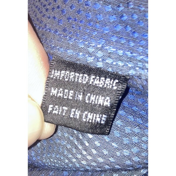 Bugatchi Uomo Shirt Mens XL Blue Striped W dotted Circle Design Long Sleeve - Picture 5 of 9